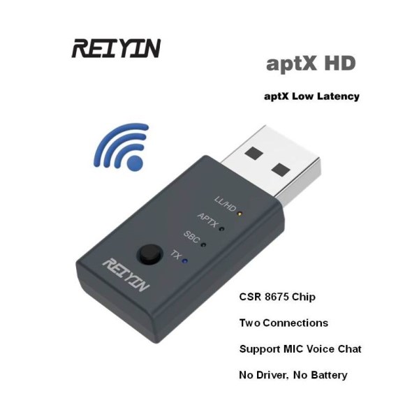 Nuevo De Audio USB AptX HD CSR8675, Adaptador De Tarjeta De Sonido Bluetooth 5,0 Para PC, Ordenador Portatil, Dispositivo De Juego, Transmisor Estereo