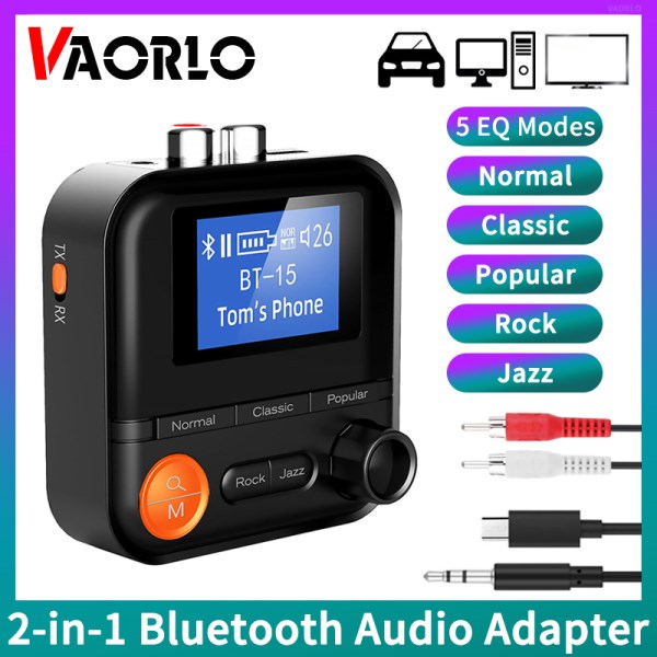 Nuevo Receptor De Audio Con Bluetooth, 5 Modos EQ, HIFI, Musica Normal + Clasico + Popular + Rock + Jazz, Adaptador Inalambrico De 3,5 MM AUX 2 RCA TF