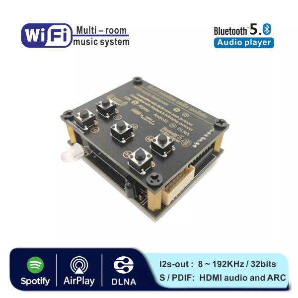 Nuevo De Recepcion De Audio WB05, WiFi Y Bluetooth 5,0, Salida Analogica I2S ESS9023, Placa De Salida Con Airplay DLNA, Audio Wifi