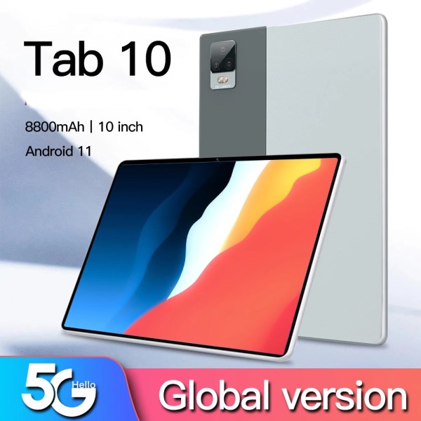 Nuevo De 10,1 Pulgadas, Tablet Con Android 11, 5G, SIM Dual, 10 Nucleos, Tableta PC, GPS, Version Global Tab 10