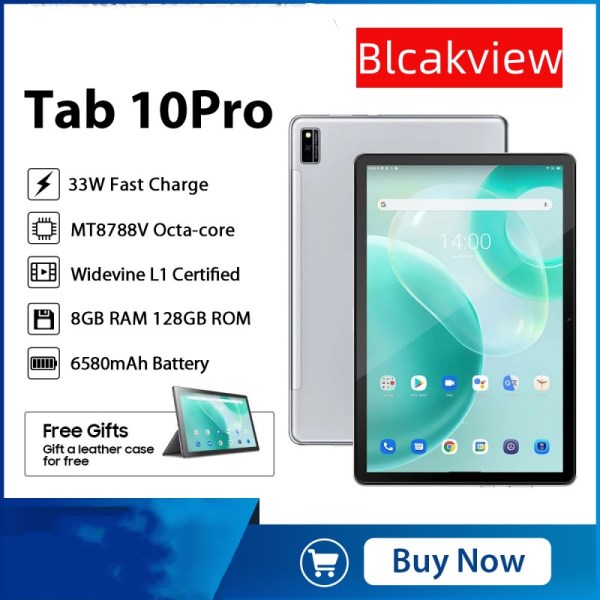 Nuevo Blackview TAB 10 Pro De 128 Pulgadas, Tablet De 6580 GB De ROM, Android 11, 8GB De RAM, 1200 MAh, Dual 4G, LTE, WIFI, 1920X10,1, 30W, Carga Rapida