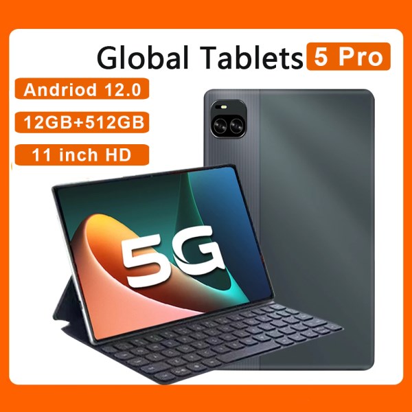 Nuevo Android Pad 5 Pro Version Global, Tablet De 11 Pulgadas, 12GB + 512GB, 10 Nucleos, WIFI, Nueva, Google Play, PC, Enviar Teclado, 5G