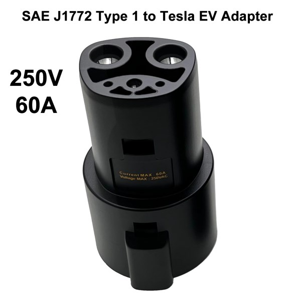 Nuevo EVSE 250V 60A SAE J1772 Tipo 1 A Conector Tesla Modelo 3 EV Cargador Adaptador De Cargador Electrico Para Coche Tesla