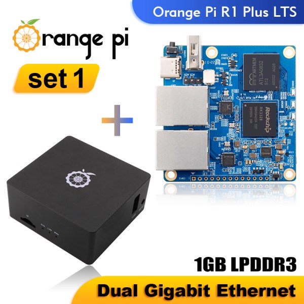 Nuevo De Ordenador Orange Pi R1 Plus LTS +, Carcasa De Metal, 1 GB De RAM, RK3328, Compatible Con Android 9, Ubuntu, Placa De Desarrollo De Demostracion De Linux OS
