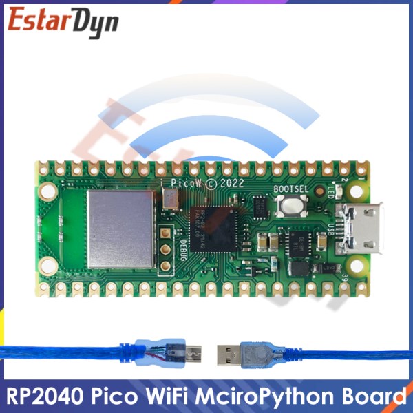 Nuevo Pi Pico W-Placa Micro WiFi, RP2040, Doble Nucleo, 264KB, ARM, Microordenadores De Baja Potencia, Cortex-M0 + Procesador De Alto Rendimiento
