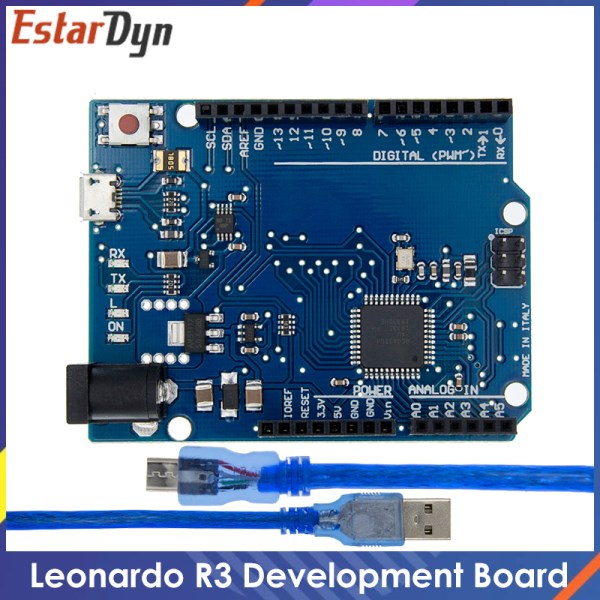 Nuevo De Desarrollo Leonardo R3 + Cable USB ATMEGA32U4 Para Arduino