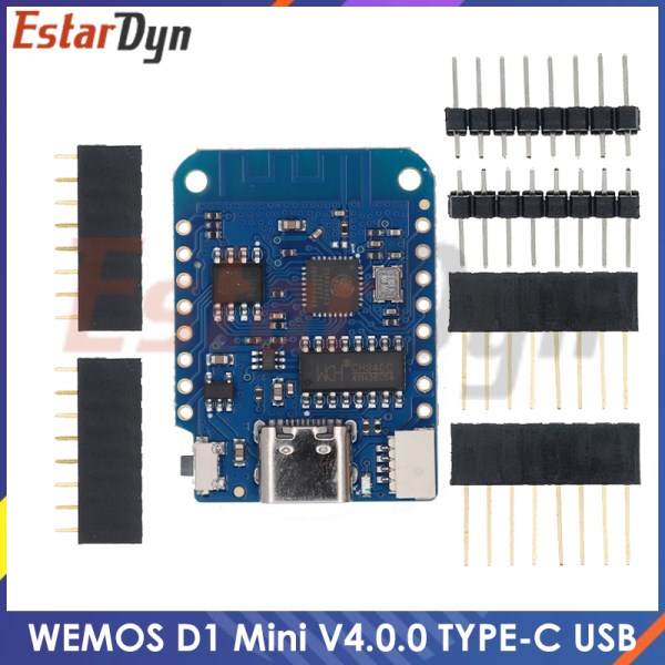 Nuevo D1 Mini V4.0.0 TYPE-C USB WIFI Internet De Las Cosas Tablero Basado ESP8266 4MB MicroPython Nodemcu Arduino Compatible