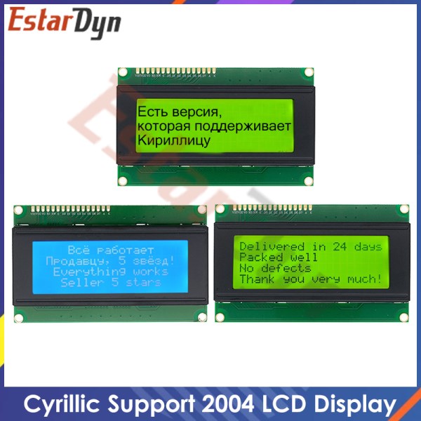 Nuevo LCD LCD2004 Para Arduino, 2004, 20X4, 5V, Luz De Fondo Azul, LED, Azulamarillo, Verde