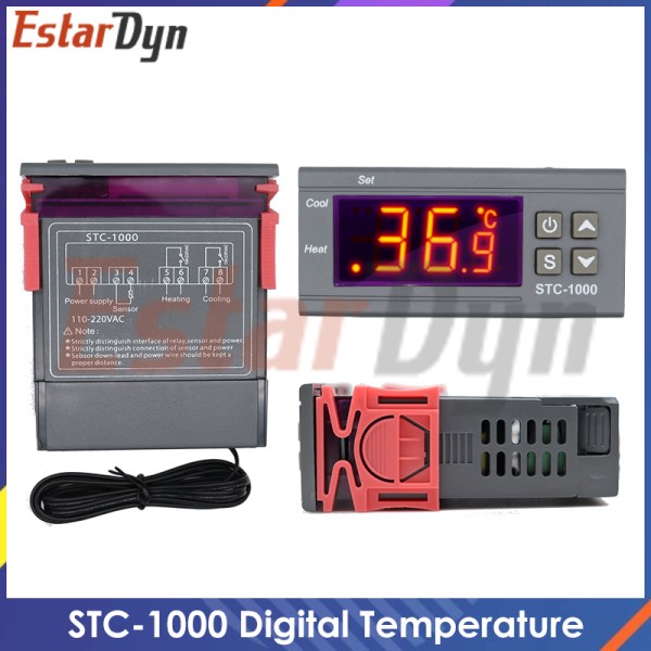 Nuevo Digital De Temperatura, Termostato, Termorregulador, Rele De Incubadora, LED, 10A, Calefaccion, Refrigeracion, STC-1000, STC 1000, 220V