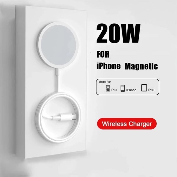 Nuevo Inalambrico Magnetico De 20W, Accesorio De Carga Rapida USB C Para IPhone 14, 13, 12, 11 Pro Max, 12 Mini, XR, X, XS MAX, 8 Plus