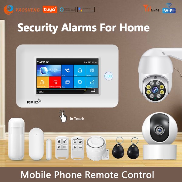 Nuevo De Seguridad Inteligentes Para WIFI En Casa, Control De Alarma De Casa Inalambrico, Compatible Con Sistemas De Alarma De Casa Alexa
